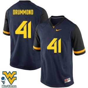 Men's West Virginia Mountaineers NCAA #41 Elijah Drummond Navy Authentic Nike Stitched College Football Jersey GU15V04IL